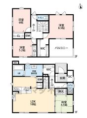 ウォークインクローゼット・ファミリークローク・シューズインクローク・パントリーなど収納が豊富＾＾ リビングと隣接する和室を一体利用っすると約23帖の大空間です＾＾