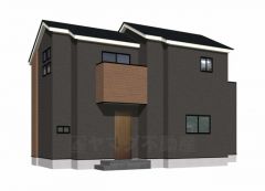 （2号棟）完成予想図。 流行に左右されないベーシックなカラーリングは、永住にふさわしい佇まいです＾＾
