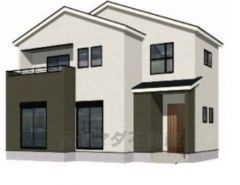 （1号棟）完成予想図。 流行に左右されないベーシックなカラーリングは、永住にふさわしい佇まいです。 建物ごとに間取りや色味が異なりますので、ぜひ一度現地で見比べてください