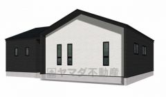 完成予想図。ブラック・ホワイトを基調としたシンプルで飽きの来ない外観です。 流行に左右されないベーシックなカラーリングは、永住にふさわしい佇まいです。