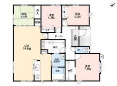 LDK広々約19.5帖。生活導線の良い平屋＾＾