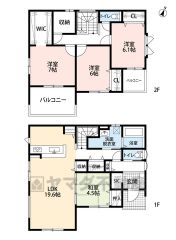 リビング広々約20帖。隣接する和室と一体利用すると約24帖＾＾ シューズインクローク・ウォークインクローゼット・パントリー・広々廊下収納など収納が豊富＾＾