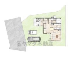 カースペース並列2台。前面道路は公道西側約6ｍ。