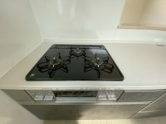 3口コンロなので、効率よくお料理が楽しめます。毎日のお料理も楽しくなりますね＾＾