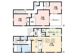 3LDK＆タタミコーナー＾＾ 2階には3洋室、主寝室は約7.2帖＆WIC付き＾＾