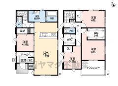 シューズインクローク・ファミリークローク・ウォークインクローゼット・パントリー・リビング収納・廊下収納・洗面室収納など収納が豊富です＾＾ リビング広々18帖＾＾