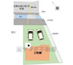 土地面積は広々約60坪。 カースペースは2台駐車できます。 主要採光南西向き。西鉄バス長戸停まで徒歩4分 。