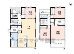 ファミリークローク・ウォークインクローゼット・パントリー・各階廊下収納あり。 リビングと隣接する洋室を一体利用すると広々約23帖の大空間です＾＾