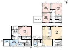 来客と家族のプライベートを分けることが出来る3階建て。3階部分風通し・陽当たり良好＾＾