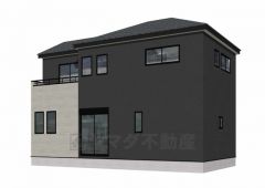 （1号棟）完成予想図。 流行に左右されないベーシックなカラーリングは、永住にふさわしい佇まいです＾＾