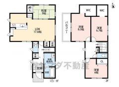 ウォークインクローゼット2カ所・パントリー・リビング収納・廊下収納完備。 リビングは3面採光で日当り風通し良好です＾＾