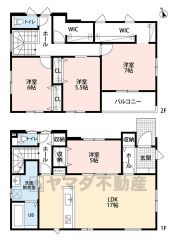 2階には大容量のWICとFLC＾＾パントリー付きで、キッチンがすっきりしますね＾＾