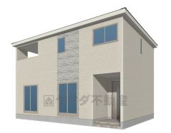 （2号棟）完成予想図。シンプルでいつまでも飽きのこないデザインが周囲の環境に調和し、どんなご家族にもフィットするデザインです。