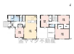 LDK広々17帖＾＾ WIC2ヵ所・バルコニー有＾＾ 全居室フローリングでお掃除がラクラク＾＾ 全室2面採光で陽当たり良好＾＾