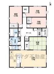 オール電化の4LDK平屋です＾＾LDKには約6帖の和室が隣接しており、普段は繋げて広々と使えますね＾＾