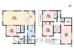 LDK広々約18.5帖。 WIC・2面バルコニー有＾＾