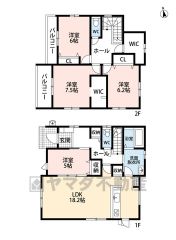 約18帖のLDKに約5帖の洋室が隣接しており、繋げると広々とした空間となります＾＾
