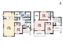 LDK広々約18帖＾＾SIC・ファミリークローク・パントリー・WIC・南面バルコニー2ヵ所有＾＾