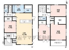 オールフローリングの4LDK＾＾パントリーやWIC、各居室等収納スペース充実＾＾