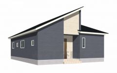 完成予想図。グレーを基調としたシンプルで飽きの来ない外観です。 設備仕様も充実した新築戸建です。