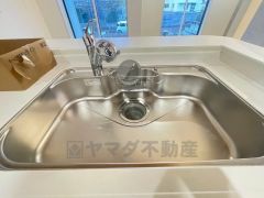 広々とした凸型シンクに洗剤ポケットを標準装備。大きなお鍋など洗いやすいです。