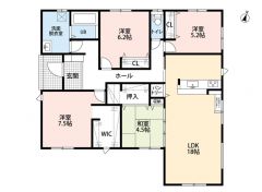 生活導線の良い平屋住宅＾＾ LDK広々18帖。リビングの続き間として和室をご用意。