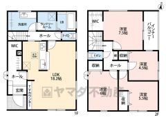 LDK広々約18帖＾＾ WIC・WTC・インナーバルコニー有。全居室収納有。 南向きで日当たり良好＾＾