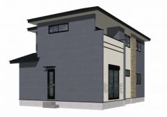 （2号棟）完成予想図。10年間の瑕疵保証が付いた安心の新築戸建。最新の設備で気持ちの良い新生活を送りませんか。