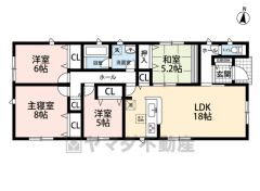 安全性、機能性に優れたオール電化で快適な新生活。LDK広々約18帖。生活導線の良い平屋＾＾