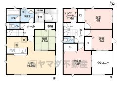 テレワークルーム付き。ワイドバルコニー＾＾ リビング3面採光で日当り風通し良好です＾＾