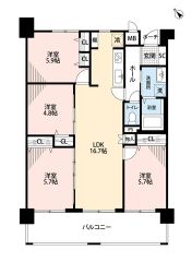 お掃除のしやすいオールフローリング。 全居室に収納スペースを確保しており、お部屋がすっきりと片付きます＾＾