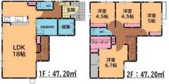 約18帖のLDK＾＾リビング階段を採用しており、家族の会話が増えますね＾＾約6.1帖の主寝室には大容量のWIC付き＾＾