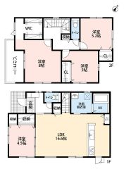 LDK広々16.6帖。パントリー・WIC・バルコニー・2階廊下収納有＾＾
