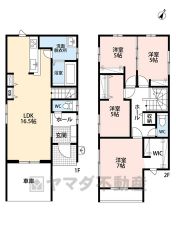 LDK広々約16.5帖。 リビング3面採光。 パントリー・WIC・バルコニー・廊下収納有＾＾
