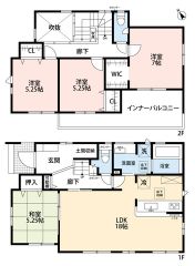玄関にはたっぷり収納できる土間収納や吹抜けがあります＾＾約7帖の主寝室にはWIC付きです＾＾インナーバルコニーあり＾＾
