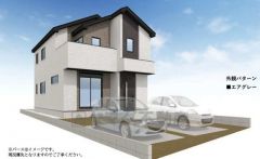 完成予想図。流行に左右されないベーシックなカラーリングは、永住にふさわしい佇まいです。