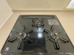 3口コンロなので、効率よくお料理が楽しめます。毎日のお料理も楽しくなりますね＾＾