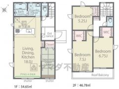 約18帖のLDKには和室が隣接しており、お子様の遊び場としてや来客時など、多用途に使えます＾＾WICは2カ所＾＾