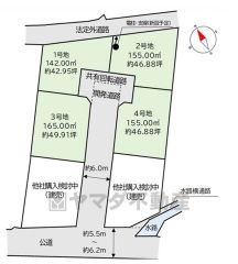 3号地。通り抜けができない設計になっており、住民の方を中心とした利用となりますのでセキュリティ確保に繋がります。敷地50坪＾＾公道東側約6ｍ。
