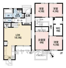 ウォークインクローゼット・パントリー・リビング収納完備。洋室は4部屋ありお子様が大きくなっても安心です＾＾