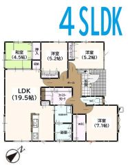 LDK広々約19.5帖。生活導線の良い平屋＾＾
