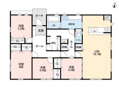 LDK広々約18帖＾＾生活導線の良い平屋＾＾