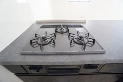 3口コンロなので、効率よくお料理が楽しめます。毎日のお料理も楽しくなりますね＾＾