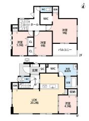 LDK広々約20帖＾＾FCL・SIC・WIC・パントリー・南面バルコニー有＾＾