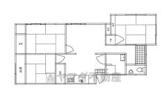 3DK。土地として利用の際は売主様にて建物解体予定です。 