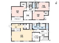 アウトドア空間を演出するマルチエントランス採用＾＾パントリー付＾＾WIC2カ所＾＾開放的な吹き抜けあり＾＾