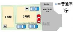 1号棟。カースペース2台付き。
