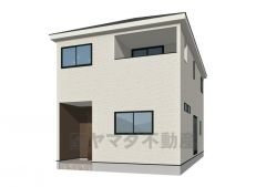 （1号棟）完成予想図。 流行に左右されないベーシックなカラーリングは、永住にふさわしい佇まいです＾＾