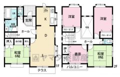 広々5LDK。 和室2部屋有り。リビング3面採光。クローゼット・南面バルコニー＾＾