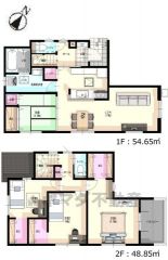 キッチン横にはパントリー。2階居室は全てWIC付きです＾＾主寝室にはスタディーカウンターがあり、書斎スペースとしても重宝しそうですね＾＾